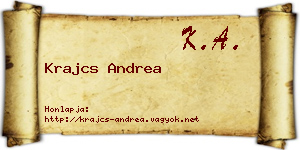 Krajcs Andrea névjegykártya