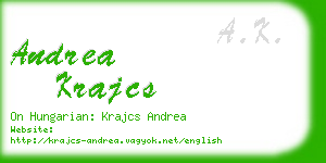 andrea krajcs business card